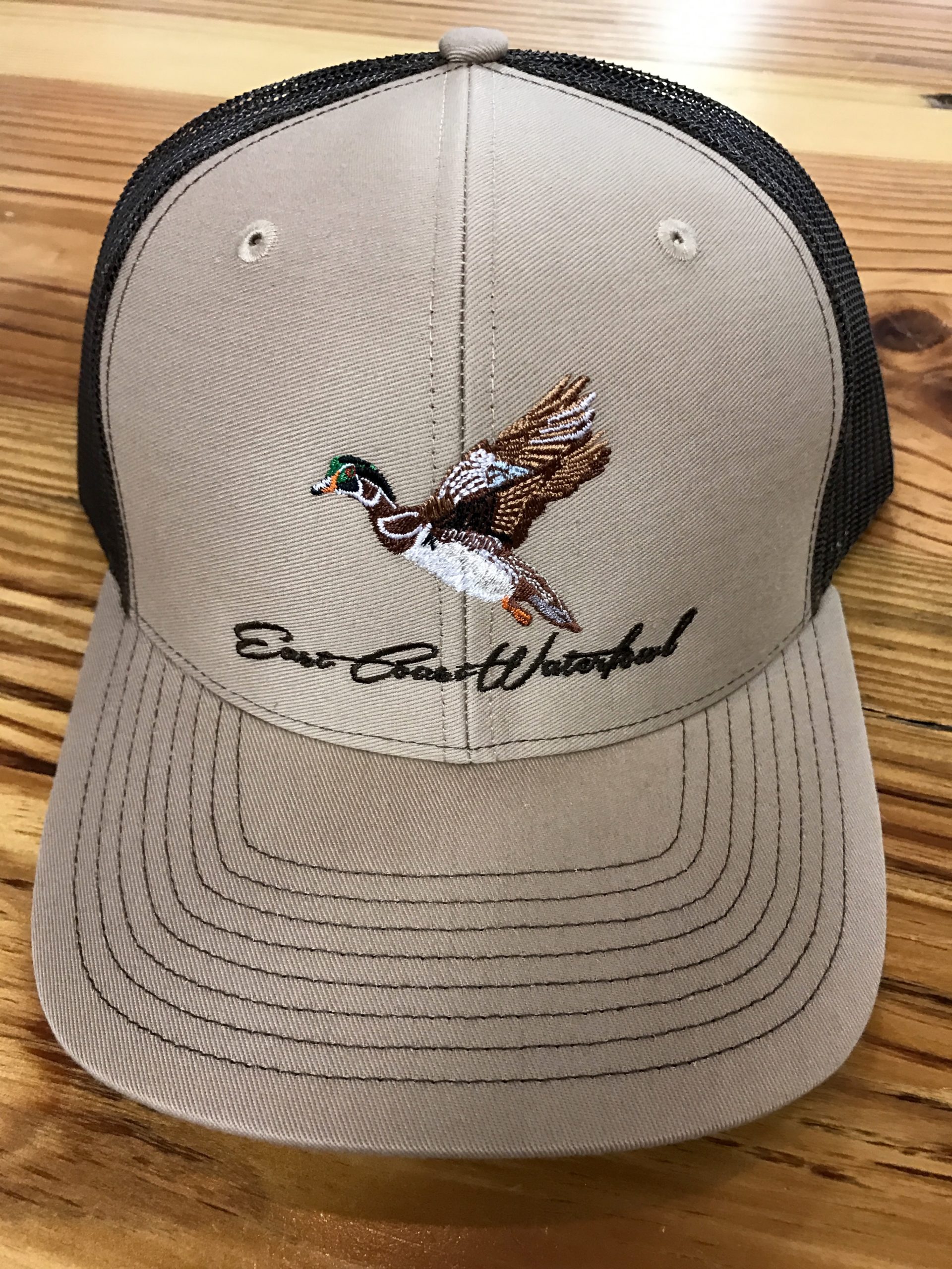 East Coast Waterfowl Wood Duck Trucker Hat Khaki/Brown – AG