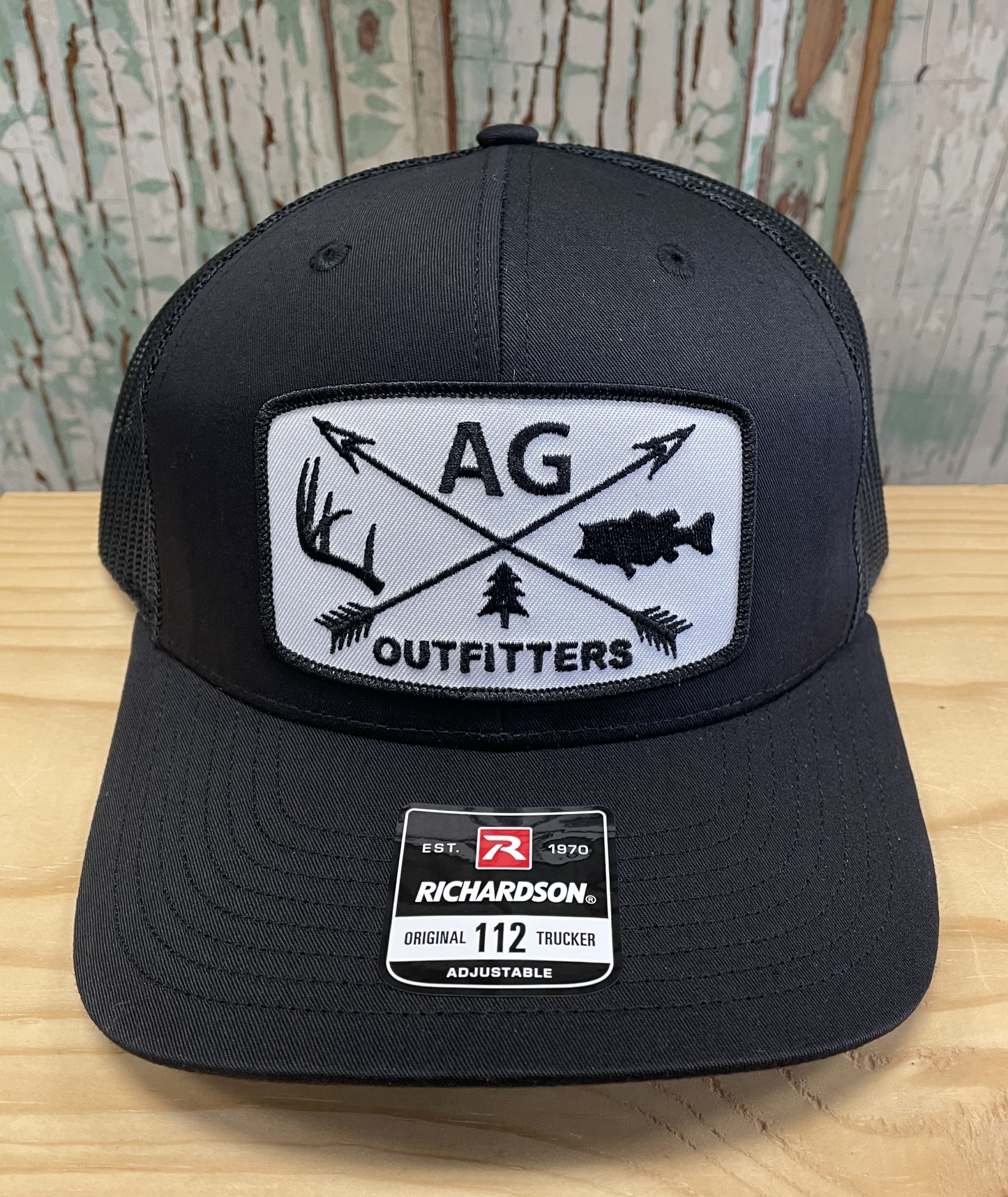 AG Outfitters Patch Trucker Hat Black/Black NEW 2024