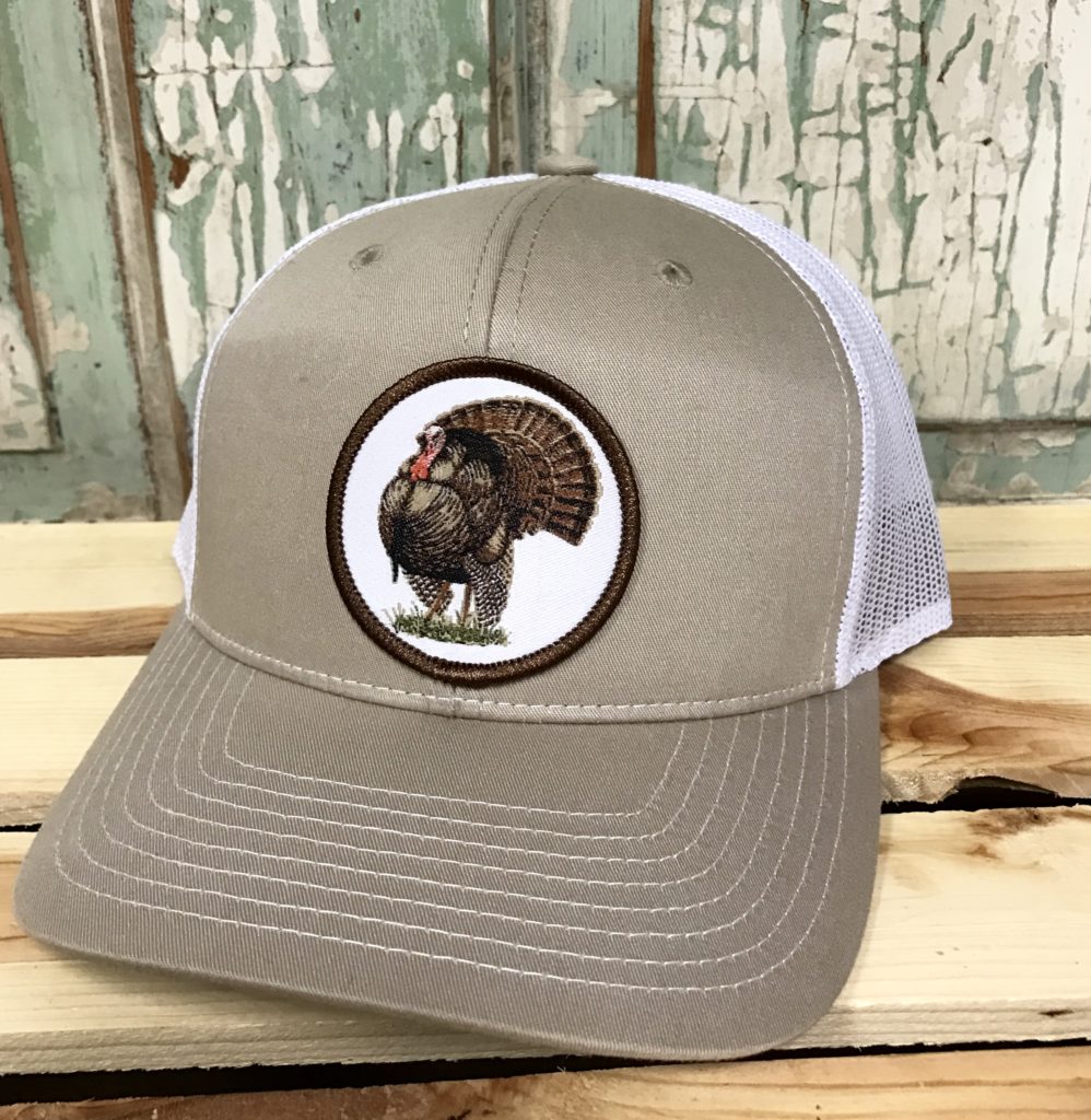 AG Outfitters Turkey Patch Trucker Hat Tan/White - AG Outfitters NC