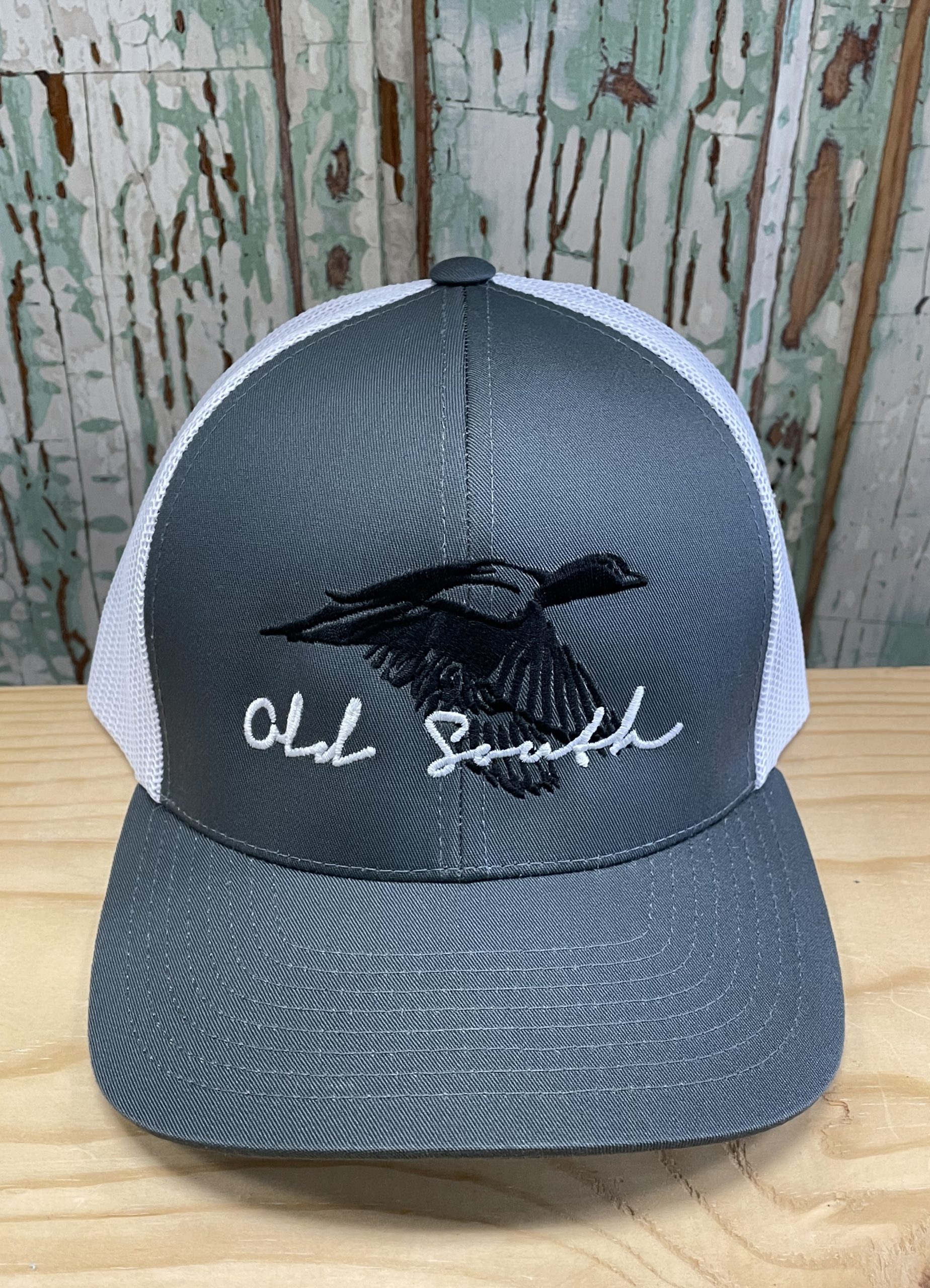 Old South Duck Snapback Trucker Hat Graphite/White