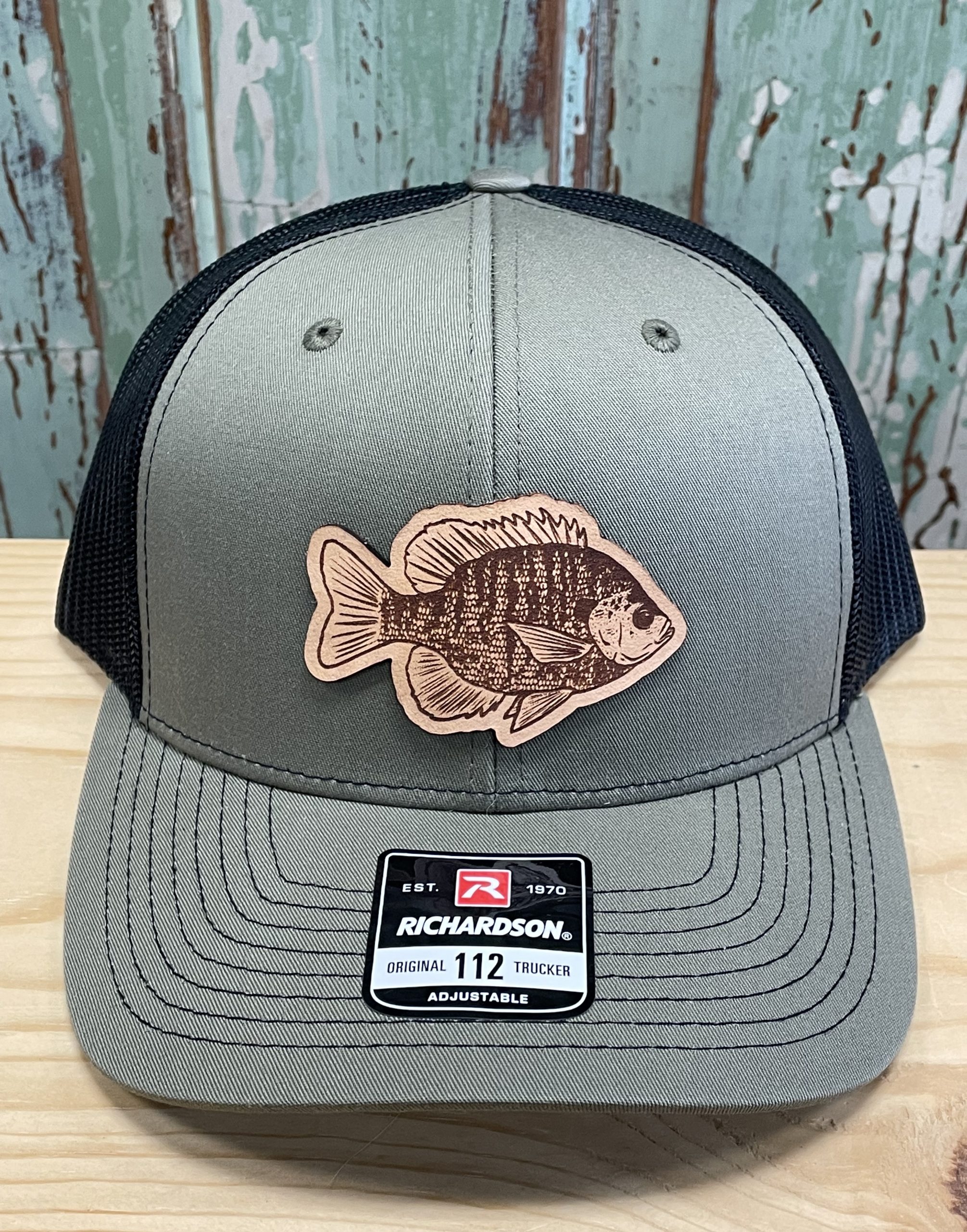 Snook Fishing Trucker Hat- Genuine Leather Patch Hat, fishing