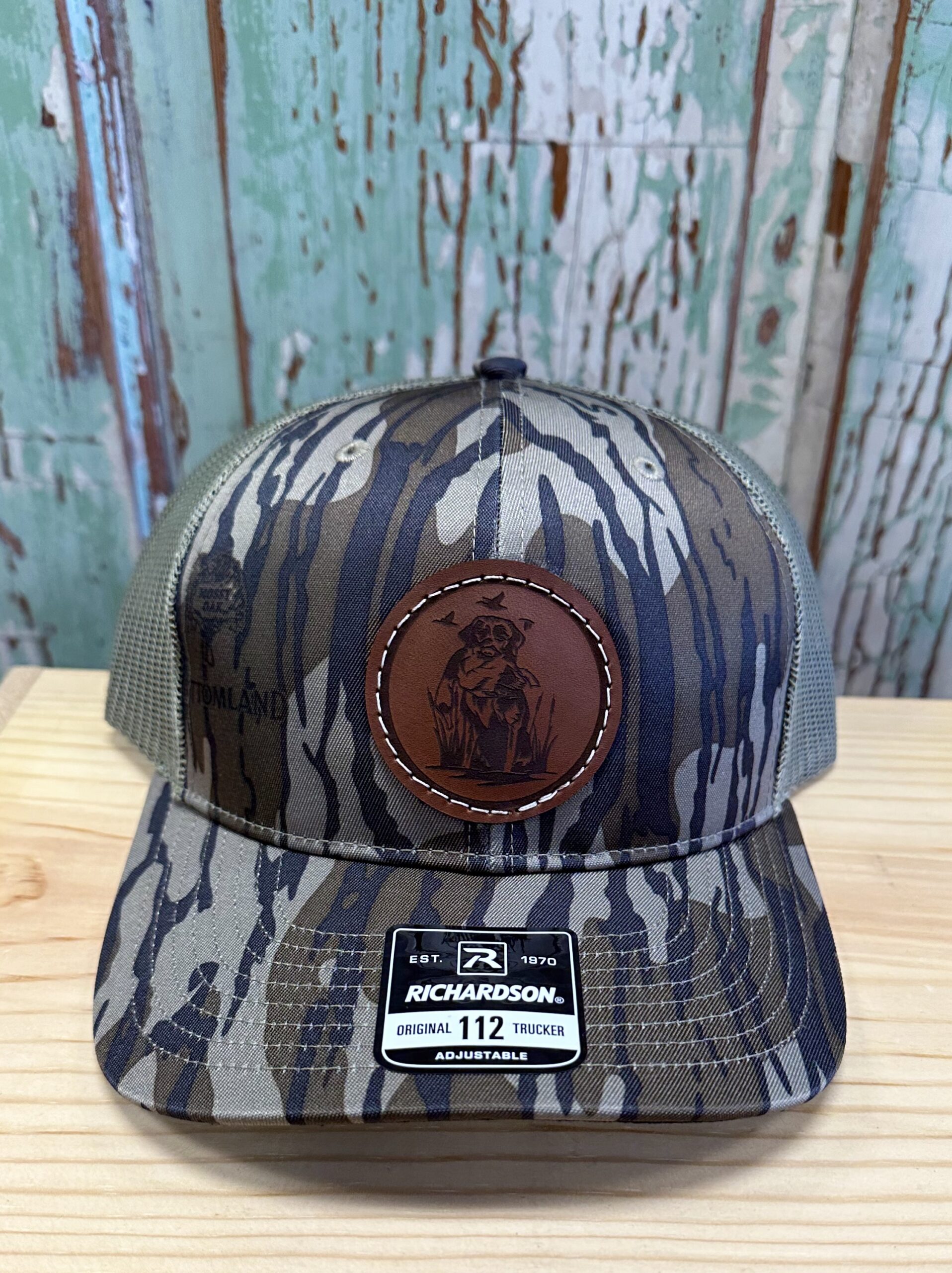 Lab & Ducks Leather Patch Trucker Hat Bottomland/Loden – AG Outfitters NC