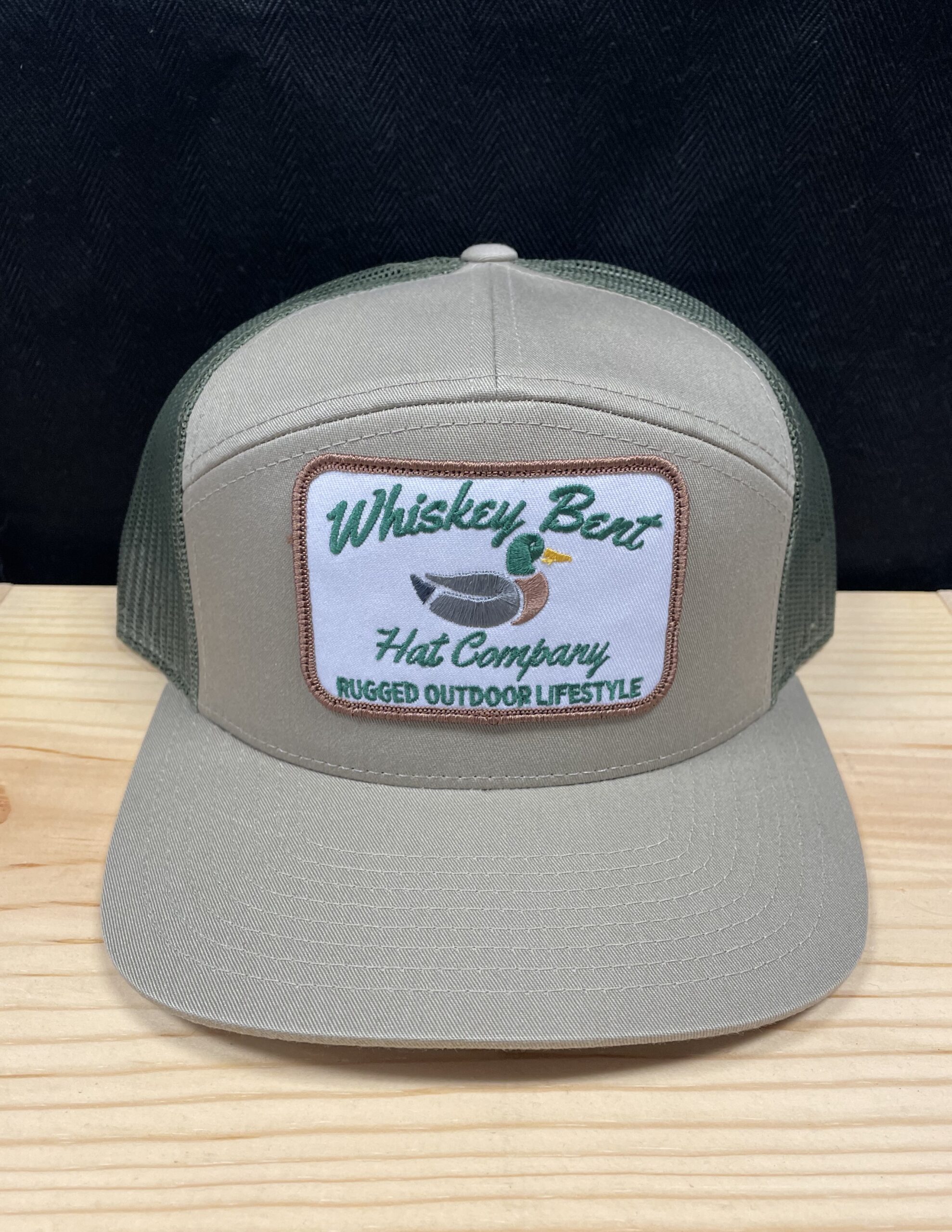Whiskey Bent Green Head 7 Panel Hat Khaki/Loden – AG Outfitters NC